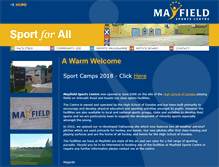 Tablet Screenshot of mayfieldsportscentre.co.uk